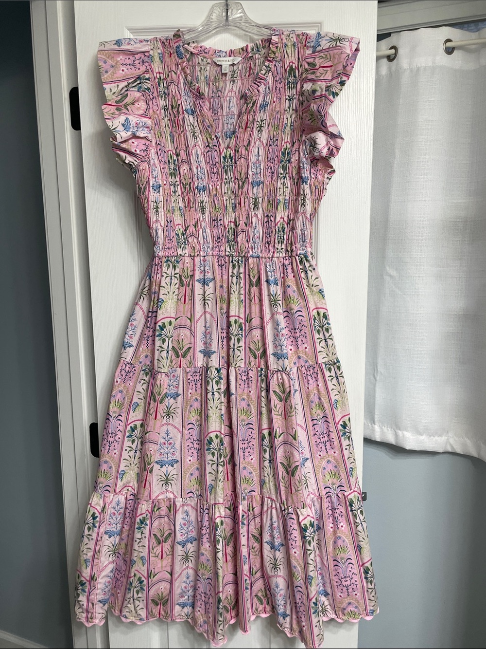 crown & ivy Pink Floral Smocked Dress - Picture 1 of 2